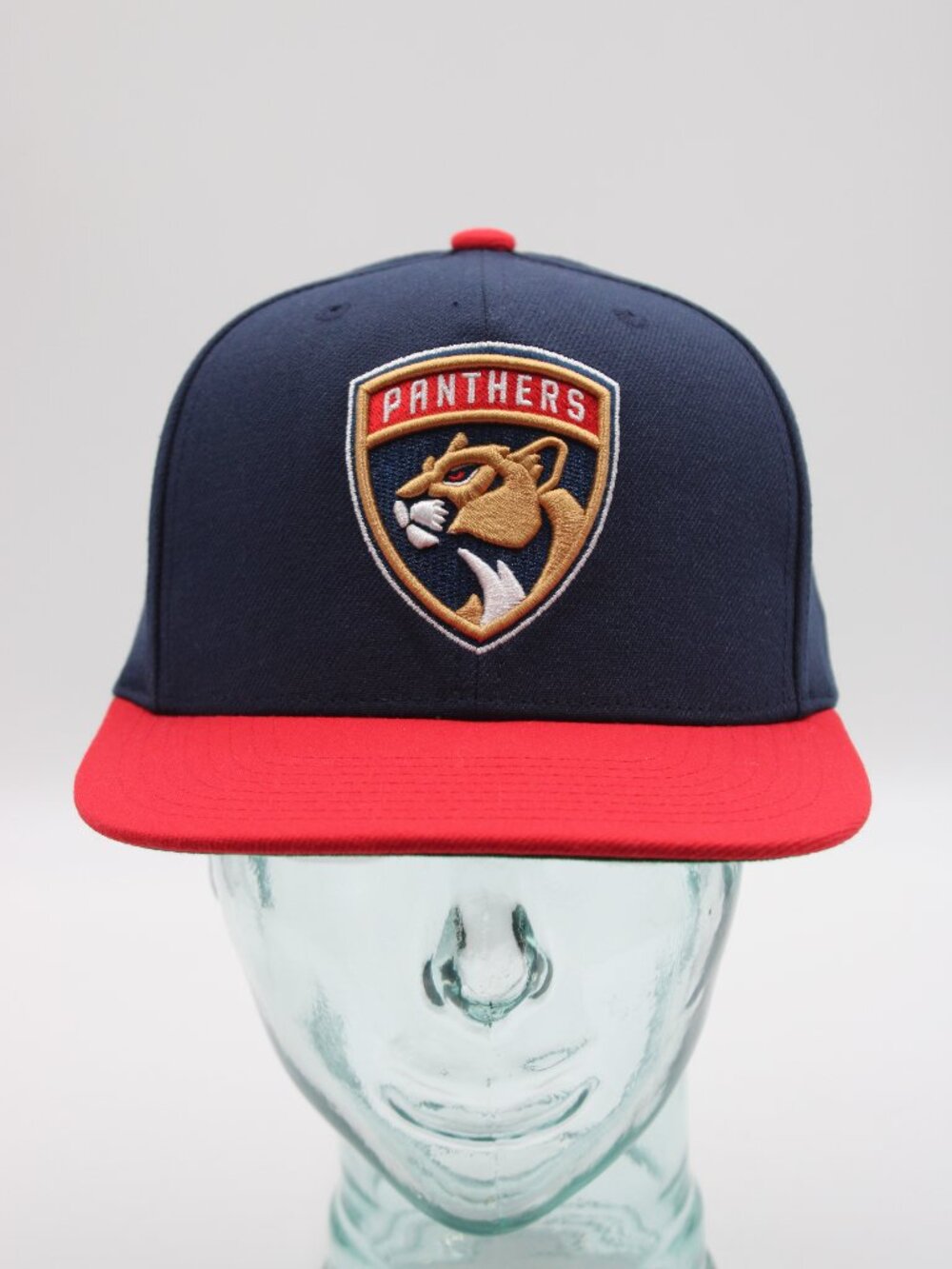 Mitchell & Ness Florida Panthers Hat Snapback Cap Navy Blue & Red NHL One Size